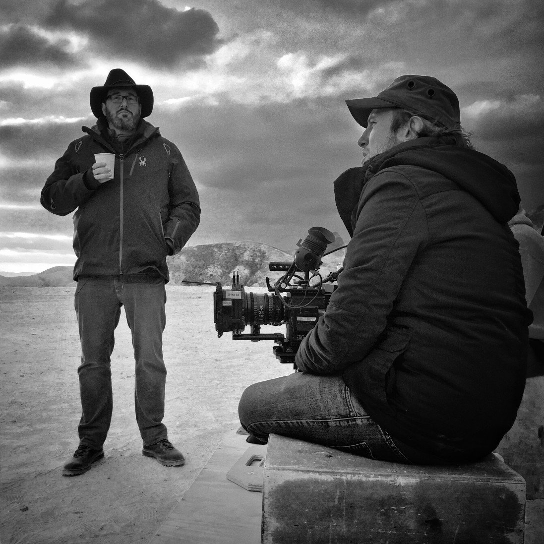 Mark A. Altman on set